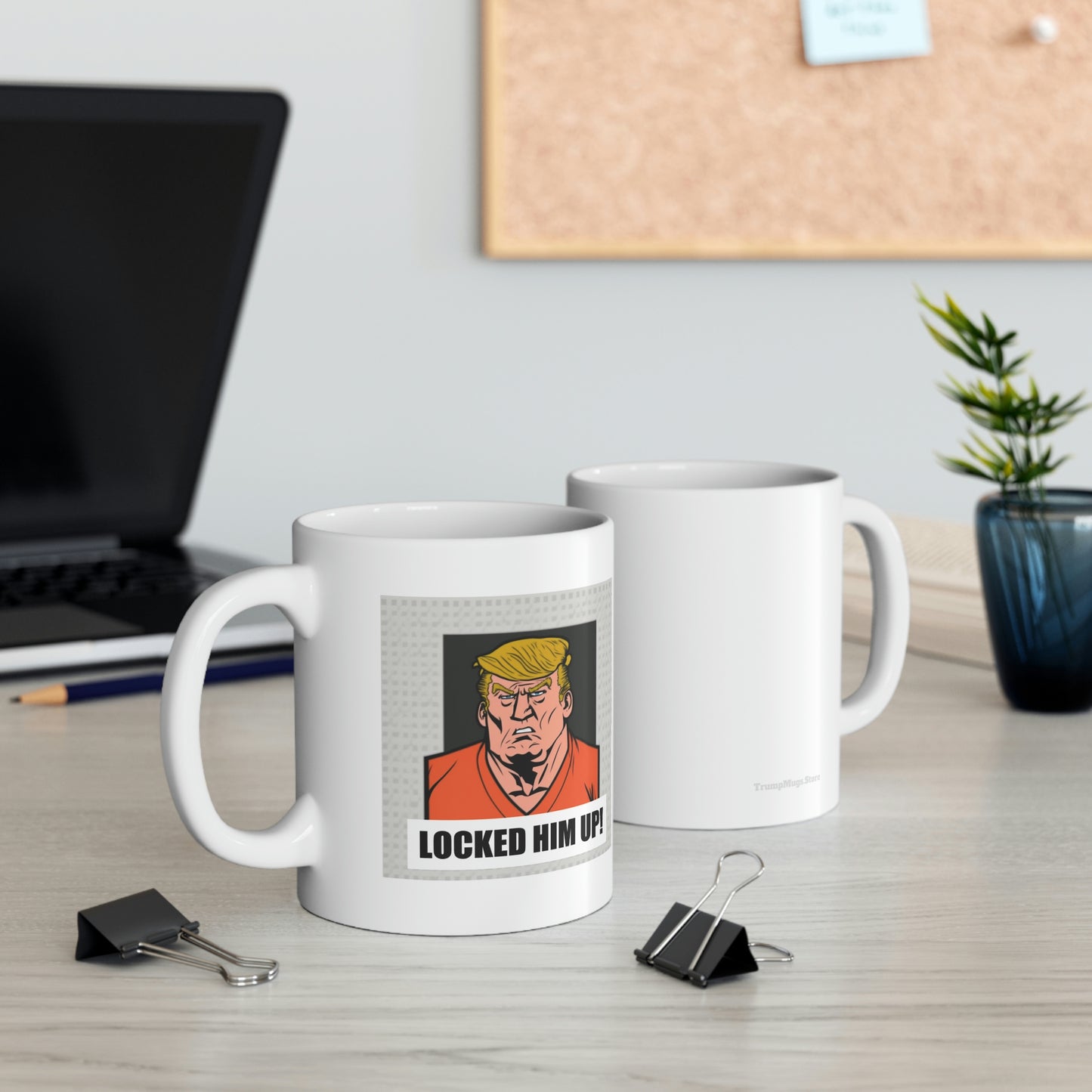 "LOCKED HIM UP!" Trump Mug v2